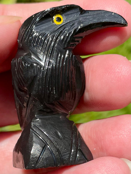 Small Black Obsidian Raven - Morganna’s Treasures 