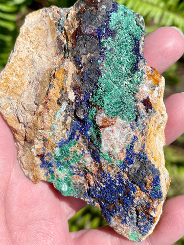 Azurite in Malachite from Morocco - Morganna’s Treasures 