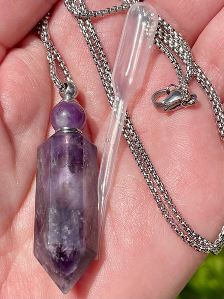 Amethyst Aromatherapy Necklace - Morganna’s Treasures 