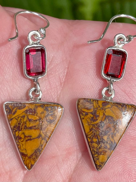 Marium Jasper and Garnet Earrings - Morganna’s Treasures 