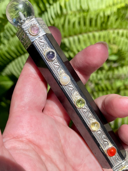 Shungite Chakra Healing Wand - Morganna’s Treasures 