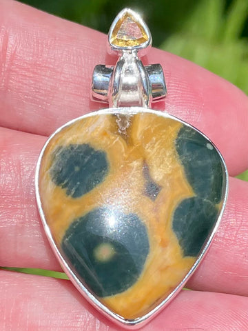 Stunning Ocean Jasper and Citrine Pendant - Morganna’s Treasures 