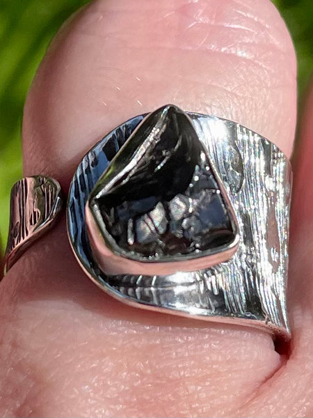 Rough Russian Shungite Ring Size 8.5 Adjustable - Morganna’s Treasures 