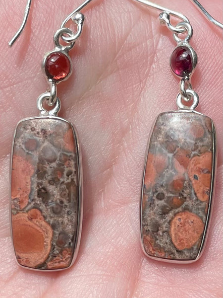 Morgan Hill Poppy Jasper and Garnet Earrings - Morganna’s Treasures 