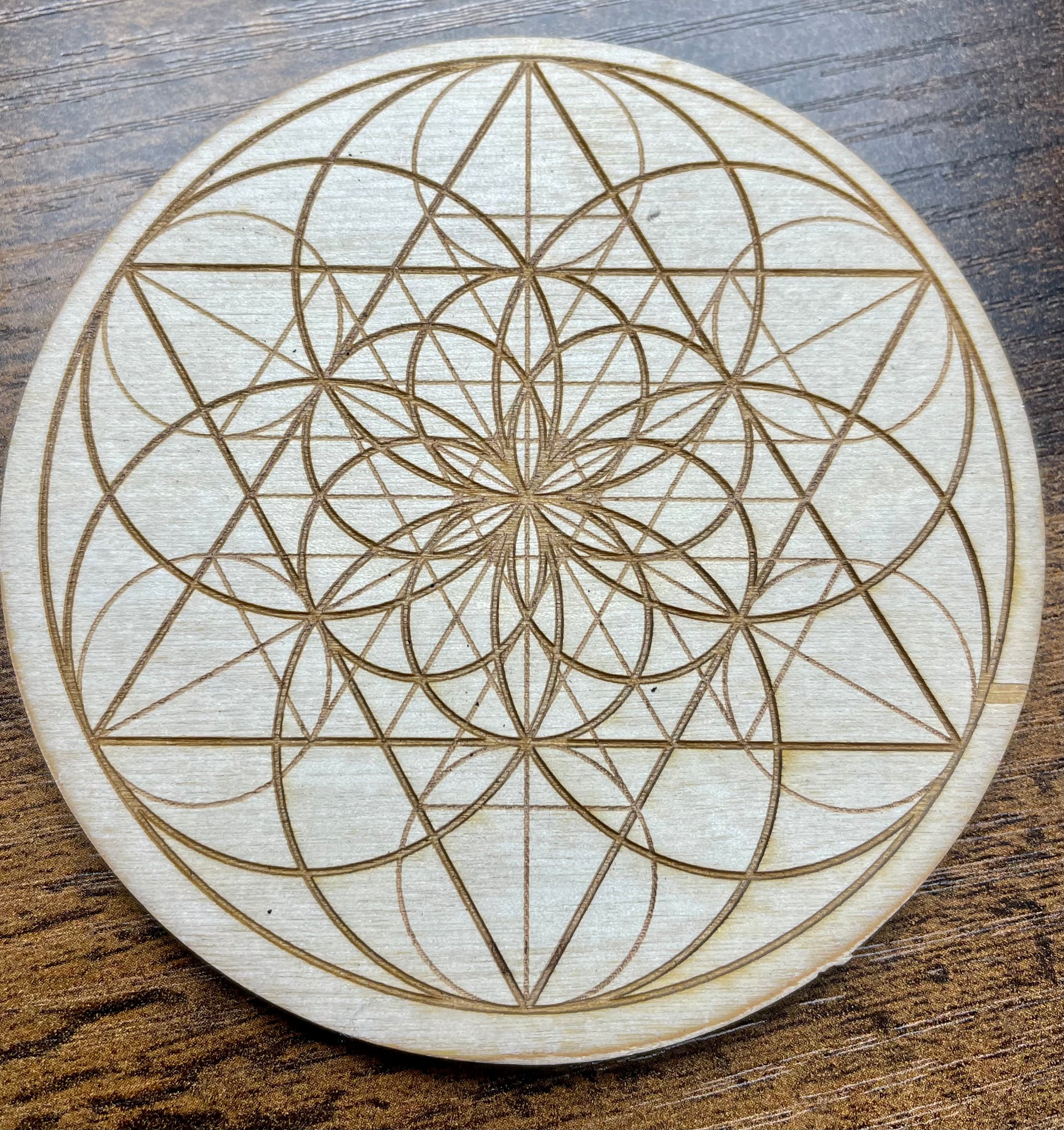 Seed of Life Wooden Crystal Grid - Morganna’s Treasures 