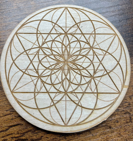 Seed of Life Wooden Crystal Grid - Morganna’s Treasures 