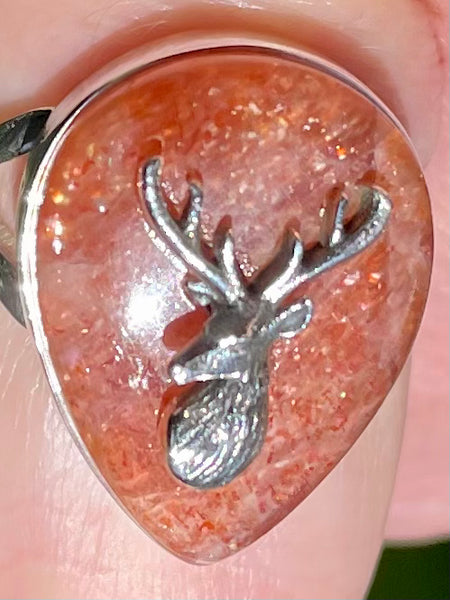 Deer Sunstone Ring Size 8 - Morganna’s Treasures 