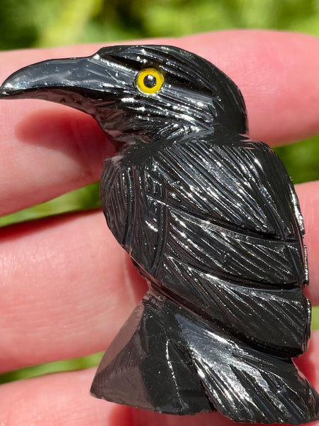 Small Black Obsidian Raven - Morganna’s Treasures 