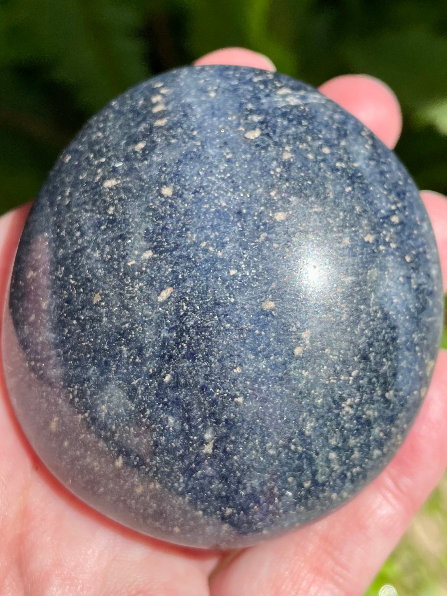 Lazulite Palm Stone - Morganna’s Treasures 