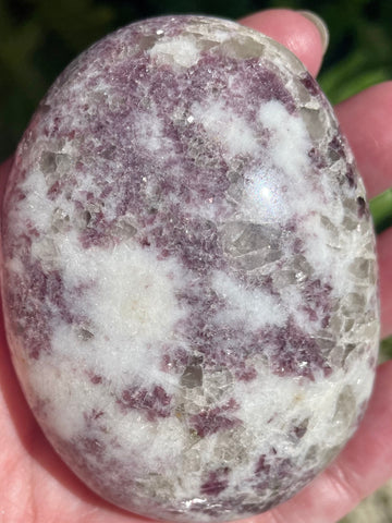 Lepidolite Palm Stone - Morganna’s Treasures 