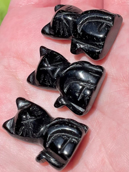 Small Black Obsidian Cat - Morganna’s Treasures 
