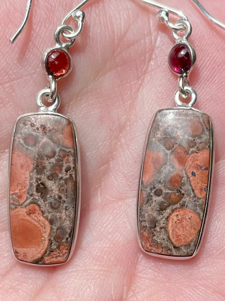 Morgan Hill Poppy Jasper and Garnet Earrings - Morganna’s Treasures 