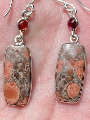 Morgan Hill Poppy Jasper and Garnet Earrings - Morganna’s Treasures 