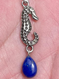 Lapis Lazuli Seahorse Pendant - Morganna’s Treasures 