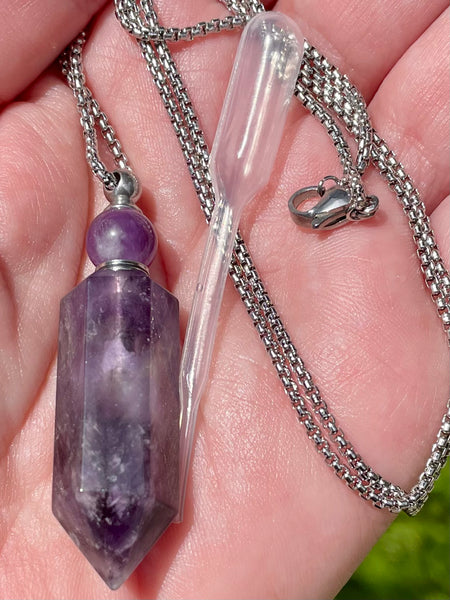 Amethyst Aromatherapy Necklace - Morganna’s Treasures 