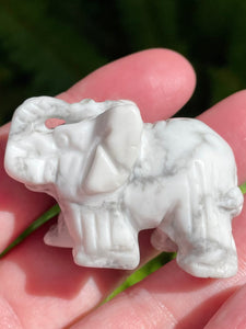 Carved Howlite Elephant - Morganna’s Treasures 