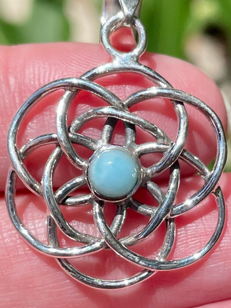 Celtic Larimar Pendant - Morganna’s Treasures 