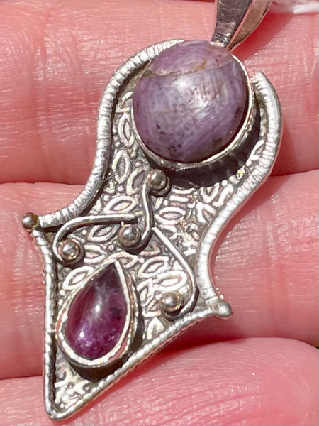 Star Ruby and Amethyst Pendant - Morganna’s Treasures 