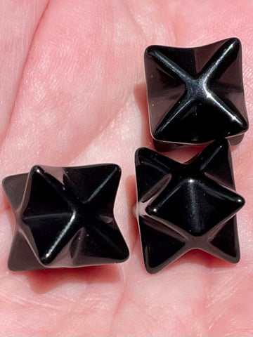 Small Black Obsidian Merkaba - Morganna’s Treasures 