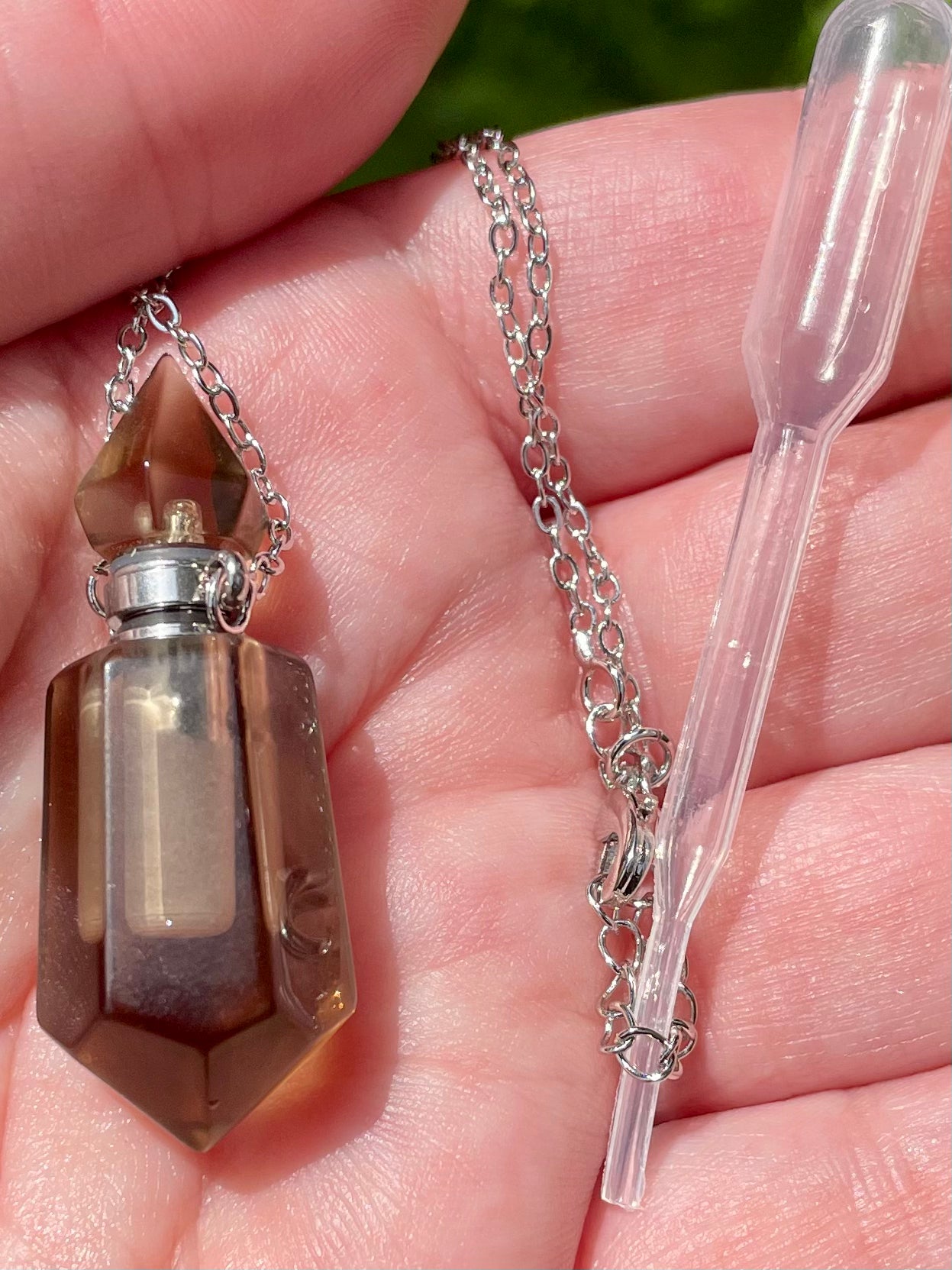 Smoky Quartz Aromatherapy Necklace - Morganna’s Treasures 