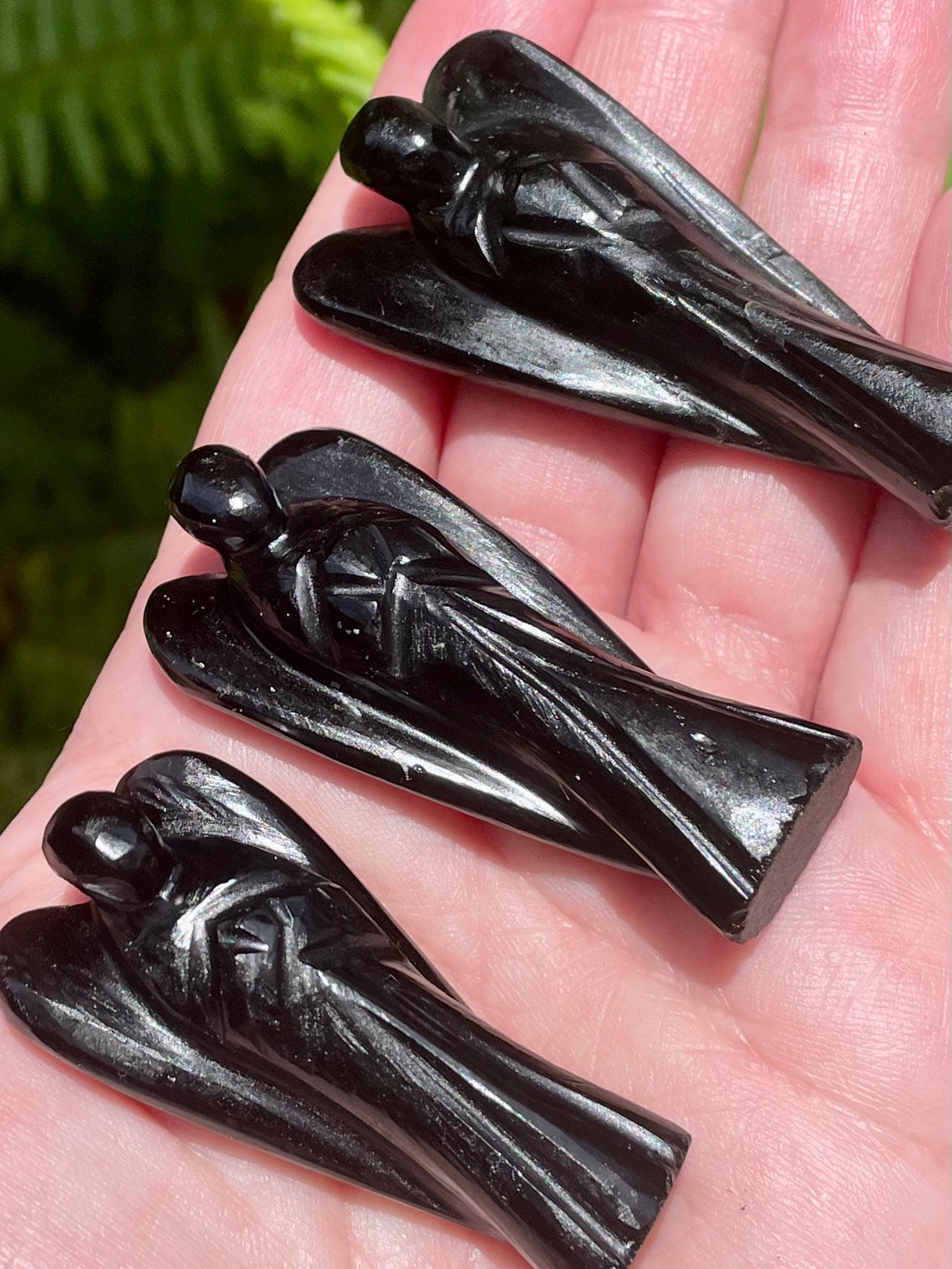 Black Obsidian Pocket Angel - Morganna’s Treasures 