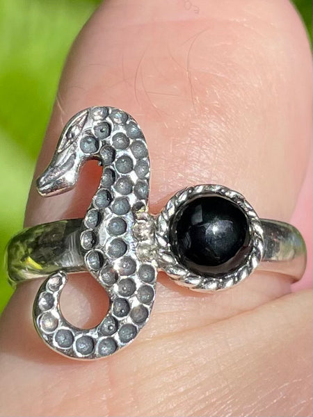 Black Onyx Seahorse Ring Size 7 - Morganna’s Treasures 
