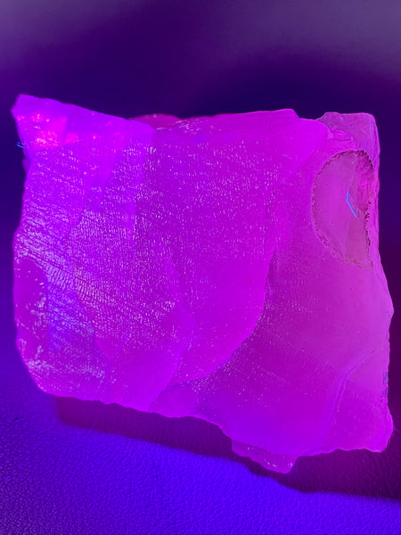Rough Fluorescent Maligano Calcite Palm Stone - Morganna’s Treasures 