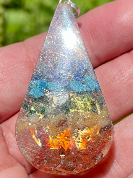 Chakra Orgonite Flower of Life Pendant - Morganna’s Treasures 