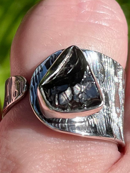 Rough Russian Shungite Ring Size 8.5 Adjustable - Morganna’s Treasures 