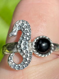 Black Onyx Seahorse Ring Size 7 - Morganna’s Treasures 