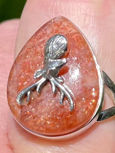 Deer Sunstone Ring Size 8 - Morganna’s Treasures 