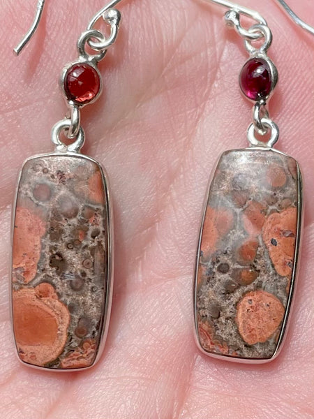 Morgan Hill Poppy Jasper and Garnet Earrings - Morganna’s Treasures 