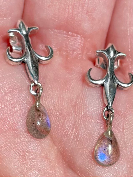 Anchor Labradorite Earrings - Morganna’s Treasures 