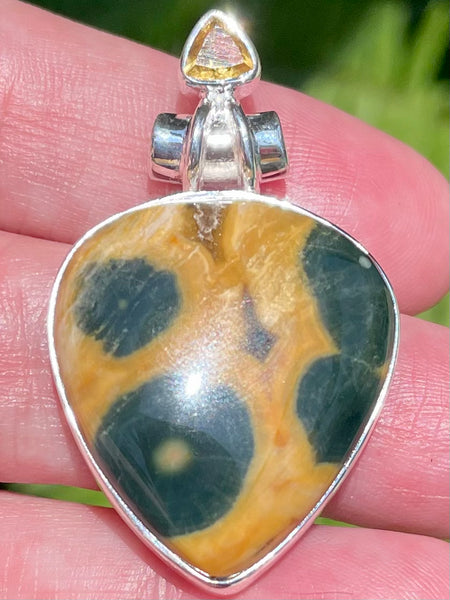 Stunning Ocean Jasper and Citrine Pendant - Morganna’s Treasures 