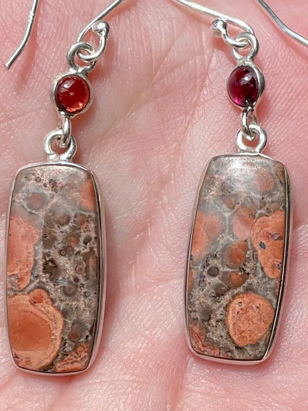 Morgan Hill Poppy Jasper and Garnet Earrings - Morganna’s Treasures 