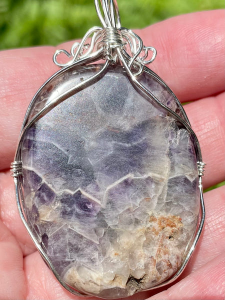 Large Wire-Wrapped Amethyst Pendant - Morganna’s Treasures 