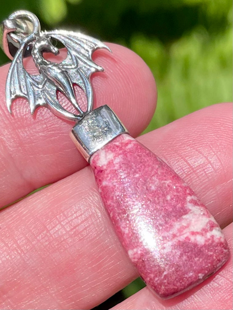 Dragon Pink Thulite Pendant - Morganna’s Treasures 