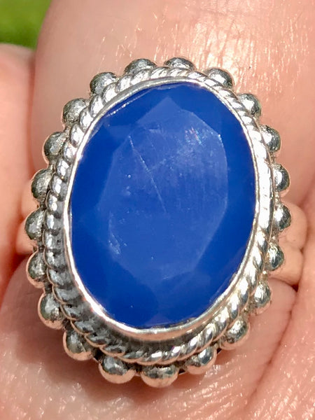 Blue Chalcedony Cocktail Ring Size 6.25 - Morganna’s Treasures 