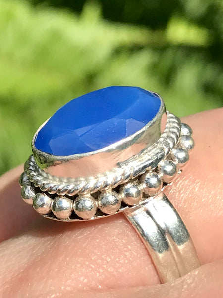 Blue Chalcedony Cocktail Ring Size 6.25 - Morganna’s Treasures 