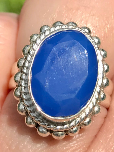 Blue Chalcedony Cocktail Ring Size 6.25 - Morganna’s Treasures 