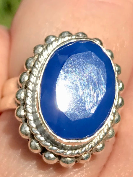 Blue Chalcedony Cocktail Ring Size 6.25 - Morganna’s Treasures 