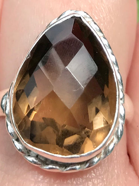 Smoky Quartz Cocktail Ring Size 8.25 - Morganna’s Treasures 