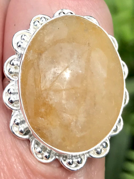 Honey Calcite Cocktail Ring Size 8.75 - Morganna’s Treasures 