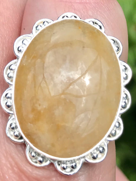 Honey Calcite Cocktail Ring Size 8.75 - Morganna’s Treasures 