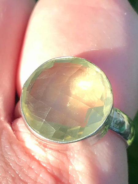 Green Amethyst (Prasiolite) Cocktail Ring Size 8.5 - Morganna’s Treasures 