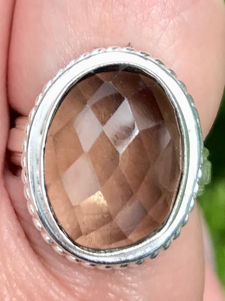 Smoky Quartz Cocktail Ring Size 7.75 - Morganna’s Treasures 