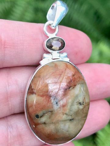 Mookaite Jasper and Smoky Quartz Pendant - Morganna’s Treasures 