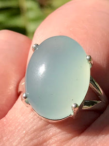 Blue Chalcedony Cocktail Ring Size 7.25 - Morganna’s Treasures 