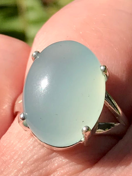 Blue Chalcedony Cocktail Ring Size 7.25 - Morganna’s Treasures 