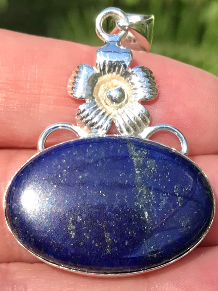 Lapis Lazuli Flower Pendant - Morganna’s Treasures 